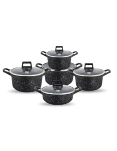 JIO 10 PCS Aluminum Non-stick Casseroles Cookware - Image 4