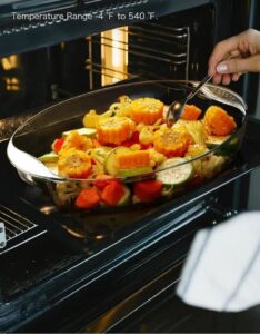 Fenix 3 Pcs Oval Deep Glass Baking Dish for Oven, Tempered Glass Bakeware - Image 3