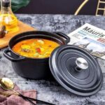 Cast Iron Pot, Durable Dual Loop Handle Dutch Oven Pot For Cooking 3.0L