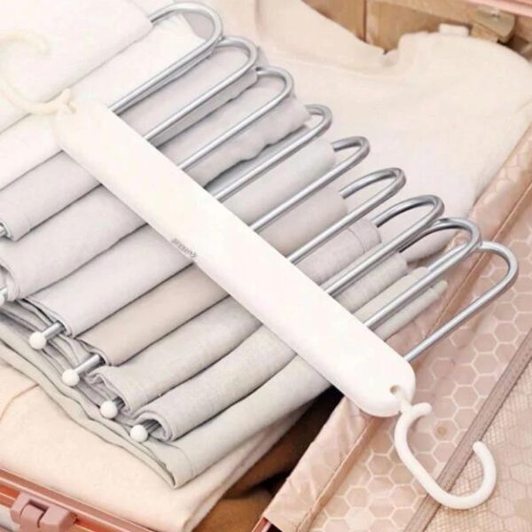 6in1 stainless steel clothes hanger organizer.