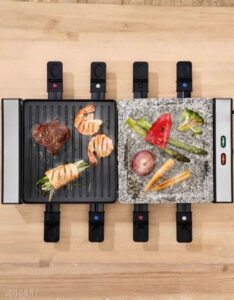 𝗦𝗶𝗹𝘃𝗲𝗿 𝗖𝗿𝗲𝘀𝘁 1400W Raclette-Grill - Image 6