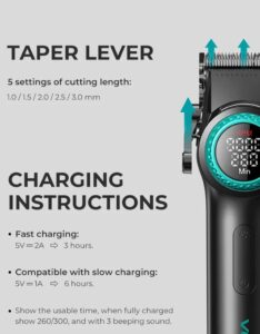 𝗩𝗚𝗥 001 Professional Hair Clippers for Men - Image 3