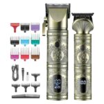 𝗩𝗚𝗥 V-670 Professional Hair Clipper Trimmer Set Rechargeable Metal Housing LED Display