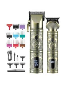 𝗩𝗚𝗥 V-670 Professional Hair Clipper Trimmer Set Rechargeable Metal Housing LED Display