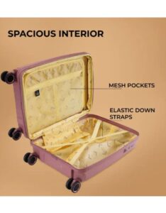 3 Pcs 𝗥𝗲𝗱 𝗥𝗼𝗰𝗸 Diamond Shaped Travel Trolley Suitcase Hard Shell Luggage Set - Image 3
