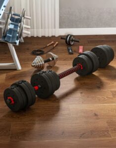 2 In 1 Adjustable Dumbbells Non-Slip Weight Set 20kg To 40kg - Image 6