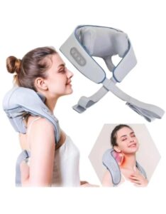 Neck & Shoulder Heat Simulator Electric Massager 4D Kneading Pillow