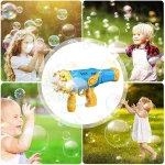 Bubble Guns with Lights and Bubble Liquid, 32 Hole Bubble Machine Gun - Image 6