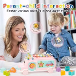 Kids Educational Music Bus Building Blocks Toy - Image 2