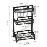 3 Tier Stainless Steel Kitchen Countertop Spice Rack - Image 3