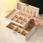 3 Layers Jewelry Boxes for Women, Jewelry Organizer with Drawer - Image 2