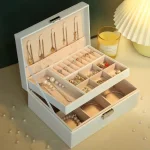 3 Layers Jewelry Boxes for Women, Jewelry Organizer with Drawer - Image 4