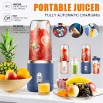 Electric Juicers Fruit Mixers USB Rechargeable Smoothie Mini Personal Juicer 6 Blades 3Gears - Image 12