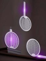 3 In 1 Foldable Electric Mosquito Killer Fly Swatter Trap Usb Rechargeable Mosquito Racket - Image 4