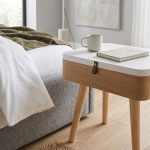 Elin Bedside Table 40 x 30.5 x 51 cm White Furniture Bedside Table Bed Bedroom