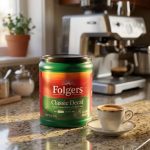 Folgers Decaf Coffee, Ground Coffee, Classic Medium Roast, 9.6 oz Canister