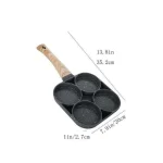 Frying Pan 4 Hole Egg Omelet Pancake Cooking Non Stick Square Frypan Pot Kitchen - Image 8