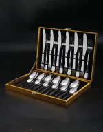 Stainless Steel Cutlery Set Knife Fork Spoon 24 PCS Silver