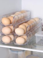 3 Tier Acrylic Egg Holder - Automatic Rotating Egg Organizer - Can Hold 20 Eggs - Image 2