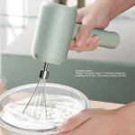 Electric Kitchen Mixers, Cordless USB Rechargeable Flat Bottom Professional Electric Hand Mixer Portable