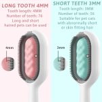 Clean Hair Removing Comb Sticky Brush For Cats Dog Cuddles, Pet Hair Remover with Wet Wipes for Long & Short Haired - Image 5