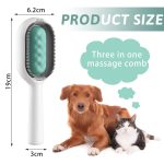 Clean Hair Removing Comb Sticky Brush For Cats Dog Cuddles, Pet Hair Remover with Wet Wipes for Long & Short Haired - Image 2