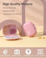 Daily Pill Organizer, 8 Compartments Portable Pill Case, Pill Box to Hold Vitamins, Cod Liver Oil, Supplements and Medication - Image 4