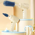 Electric Spins Scrubber With Replaceable Cleaning Brush Head Baby Bottle Cleaner Effective Cleaning Tool