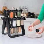 18PCS Jar Spice Rack Rotating Ferris Wheel Spice Rack Seasoning Organizer