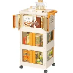 3 Tier Rolling Cart Utility Cart with Wheels - Image 3