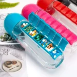 600Ml Water Bottle with Pillbox Plastic Drink Bottle - Image 3