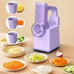 Electric Vegetables Chopping Electric Slicer Electric Cheese Slicer for Meat Purple|Peelers