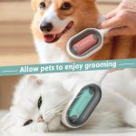 Clean Hair Removing Comb Sticky Brush For Cats Dog Cuddles, Pet Hair Remover with Wet Wipes for Long & Short Haired - Image 3