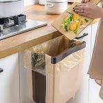 Small Hanging Waste Bin Folded for Kitchen Cabinet
