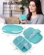 Daily Pill Organizer, 8 Compartments Portable Pill Case, Pill Box to Hold Vitamins, Cod Liver Oil, Supplements and Medication - Image 8