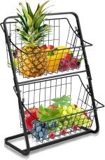 2-Tier Metal Mini Countertop Multipurpose Storage Rack - Image 4
