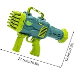 32 Holes Dinosaur Bubble Gun Rechargable Rocket Launcher Handheld Bubble Gun - Image 4