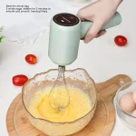 Electric Kitchen Mixers, Cordless USB Rechargeable Flat Bottom Professional Electric Hand Mixer Portable - Image 4