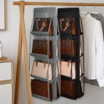 8 Pockets Foldable Purse Organizer Oxford Cloth Storage Hanging Purse Organizer