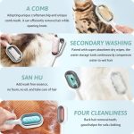 Clean Hair Removing Comb Sticky Brush For Cats Dog Cuddles, Pet Hair Remover with Wet Wipes for Long & Short Haired - Image 7