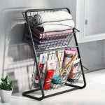 2-Tier Metal Mini Countertop Multipurpose Storage Rack
