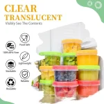8 Pcs  Food Storage Containers Small Food Containers with Lids - Image 5