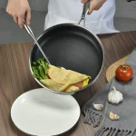 Nonstick Honeycomb Cooking Pot with Handle Frying Pan 32CM