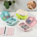 Daily Pill Organizer, 8 Compartments Portable Pill Case, Pill Box to Hold Vitamins, Cod Liver Oil, Supplements and Medication - Image 3