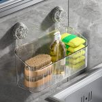 Bathroom Suction Shelf Powerful Suction No-Drill Storage Box