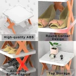 5 Layer Plastic Shoe Rack for Home Stackable Shoe Organizer Shelf Space Saving Foldable Storage Stand - Image 6
