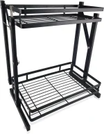 2-layer Spice Rack Foldable Storage Rack - Image 4