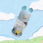 Cartoon Water Bottle with Straw for Kids Cartoon Design Plastic Water Bottle 600ml - Image 4