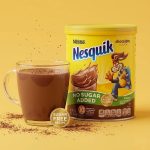NESQUIK No Sugar Added Chocolate Cocoa Powder, 16 Oz. Tub | Chocolate Milk Powder