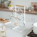 3-Layer Stainless Steel Pot Lid Shelf Multi-Function Kitchen Organizer Pan Cover Rack Stand